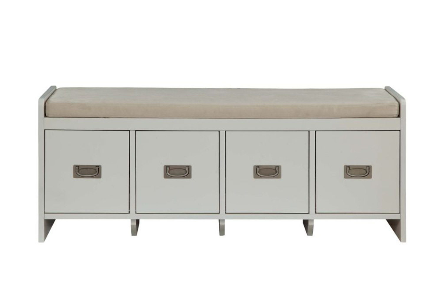ACME - Berci Bench with Storage in Beige/White