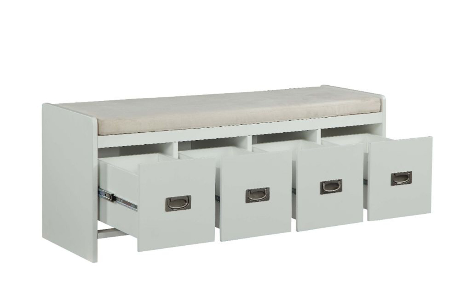 ACME - Berci Bench with Storage in Beige/White