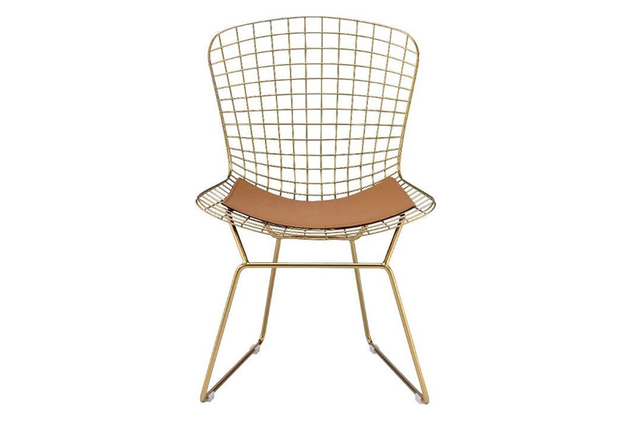 ACME - Achellia Side Chair (Set-2) in Whiskey/Gold