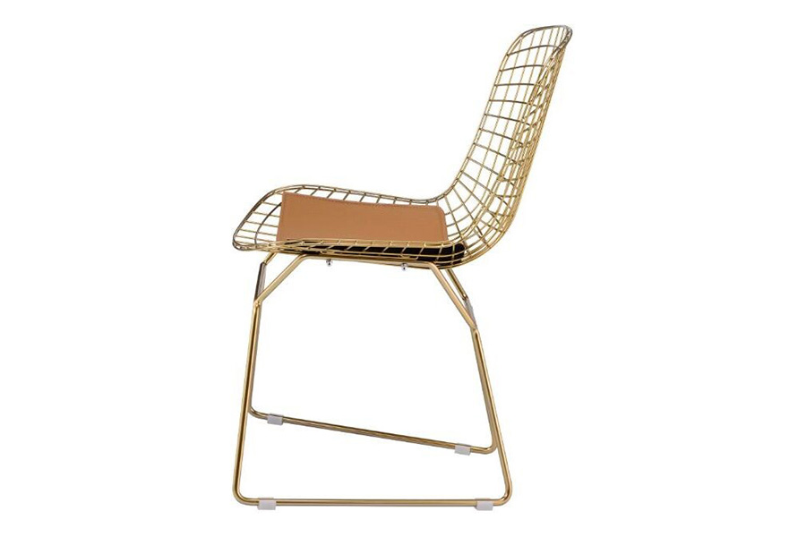 ACME - Achellia Side Chair (Set-2) in Whiskey/Gold