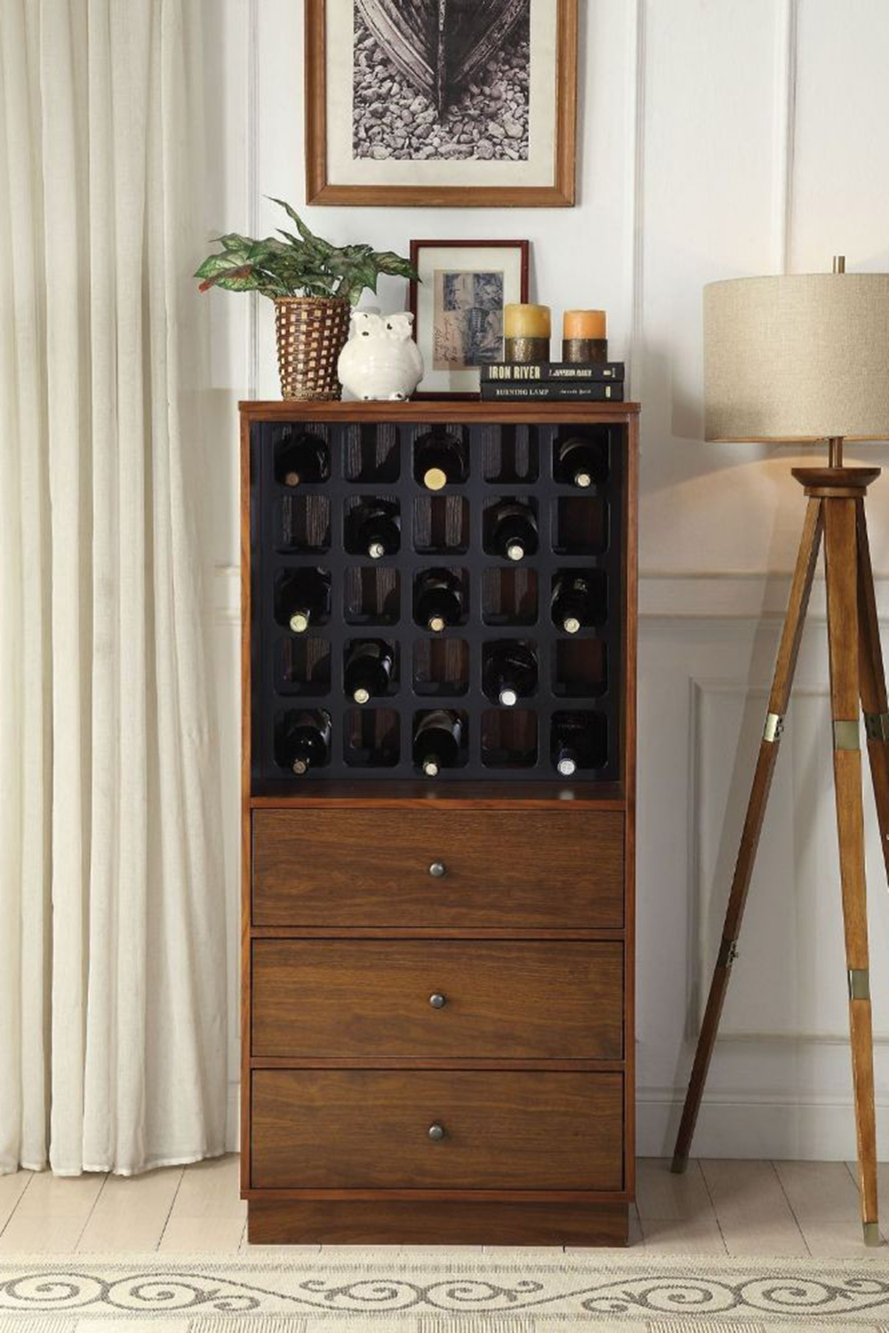 ACME - Wiesta Drawer Wine Cabinet