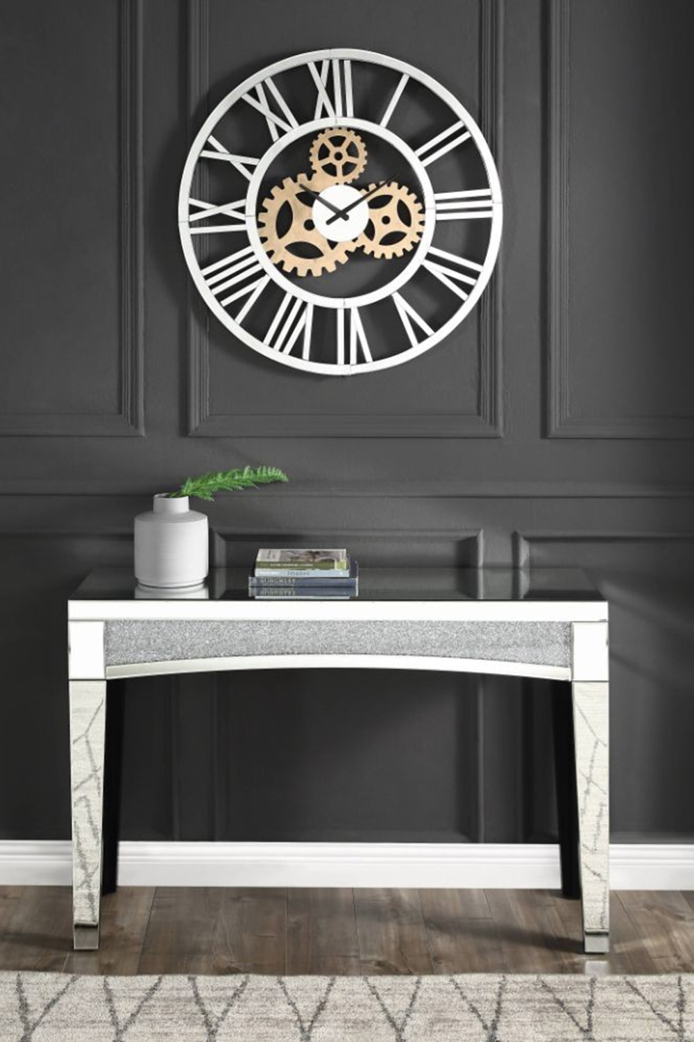 ACME - Dominic Wall Clock in Mirrored (97725)