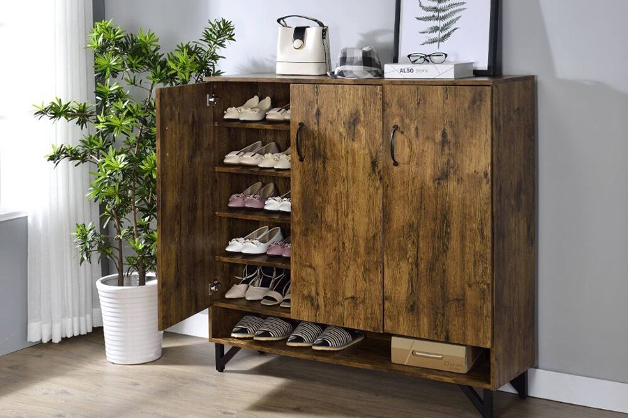 ACME - Nimeda Shoe Cabinet in Salvage Oak