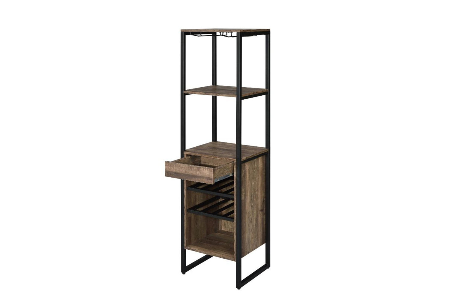 ACME - Narik Wine Rack in Weathered Oak