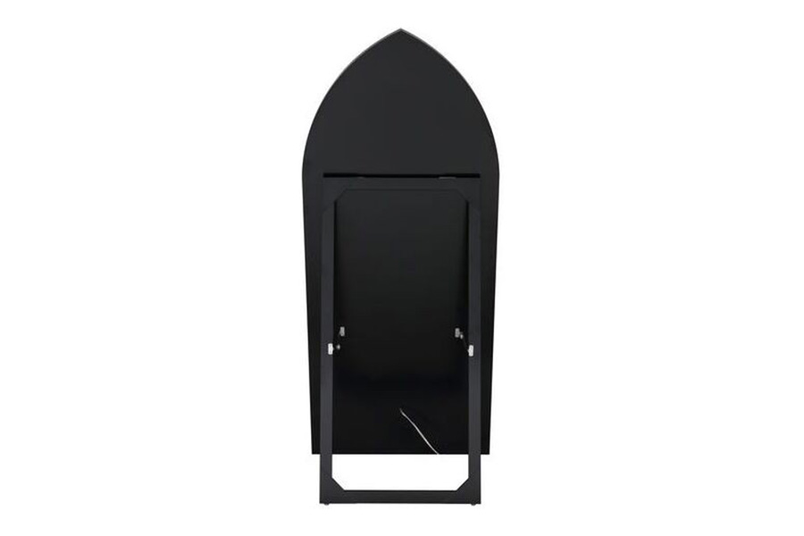 ACME - Noralie Floor Mirror with Led in Mirrored/Faux Diamonds (97981)