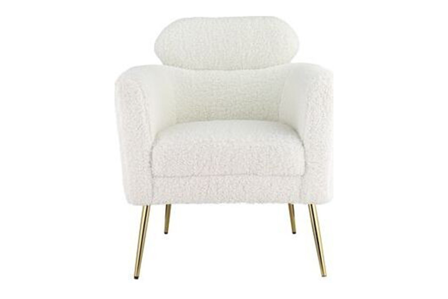 ACME - Connock Accent Chair in White Teddy Sherpa