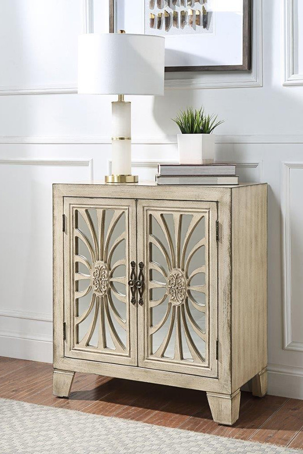 ACME - Nalani Console Cabinet in Antique White