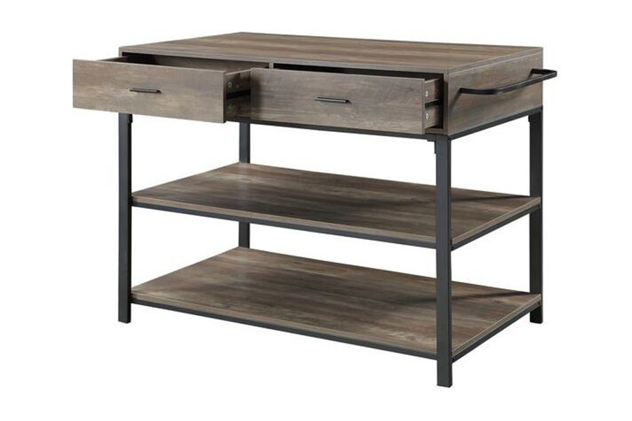 ACME - Macaria Kitchen Island in Rustic Oak/Black (AC00403)