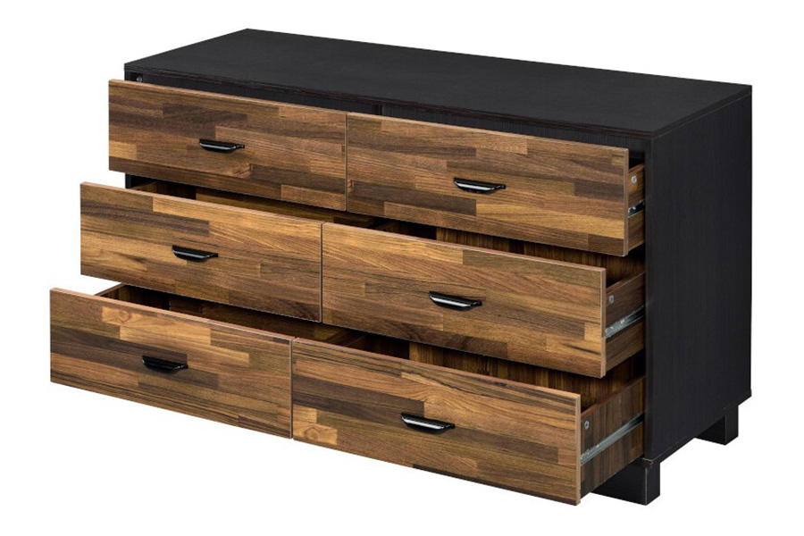 ACME - Eos Dresser in Walnut/Black