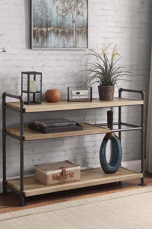 ACME - Brantley Bookshelf in Oak/Sandy Black (AC00756)