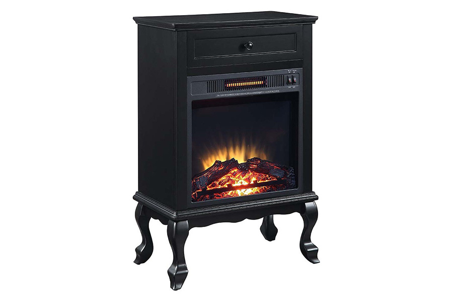 ACME Eirene Fireplace - Black Finish