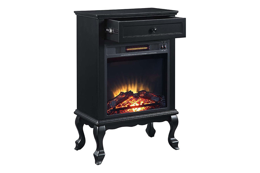 ACME Eirene Fireplace - Black Finish