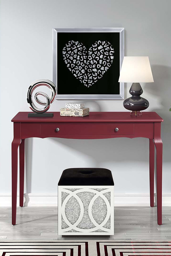 ACME Alsen Console Table - Red Finish