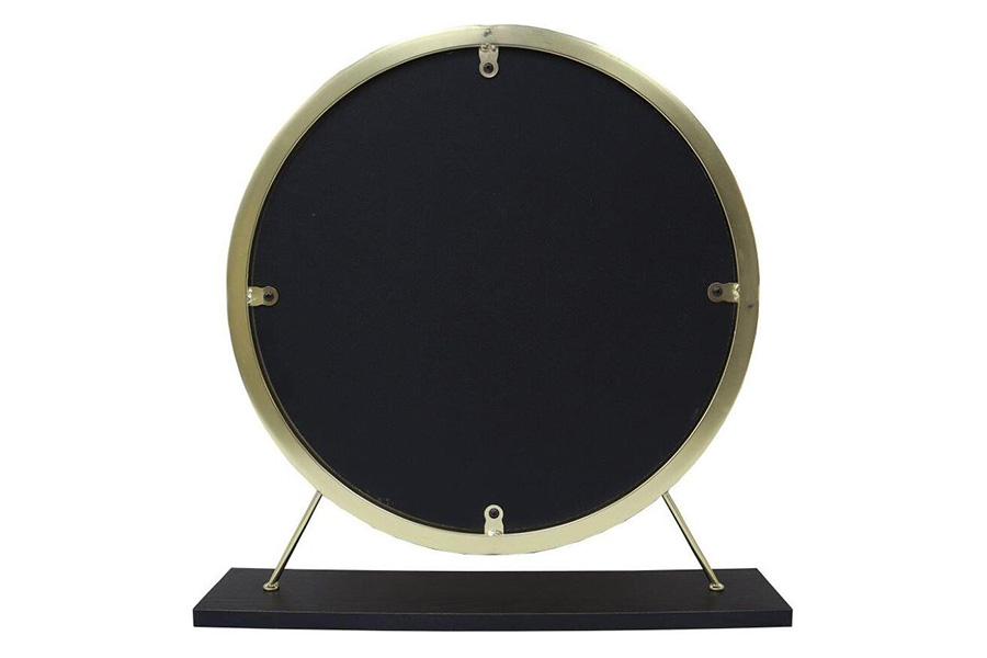 ACME Adao Vanity Mirror and Stool - Black and Brass Finish