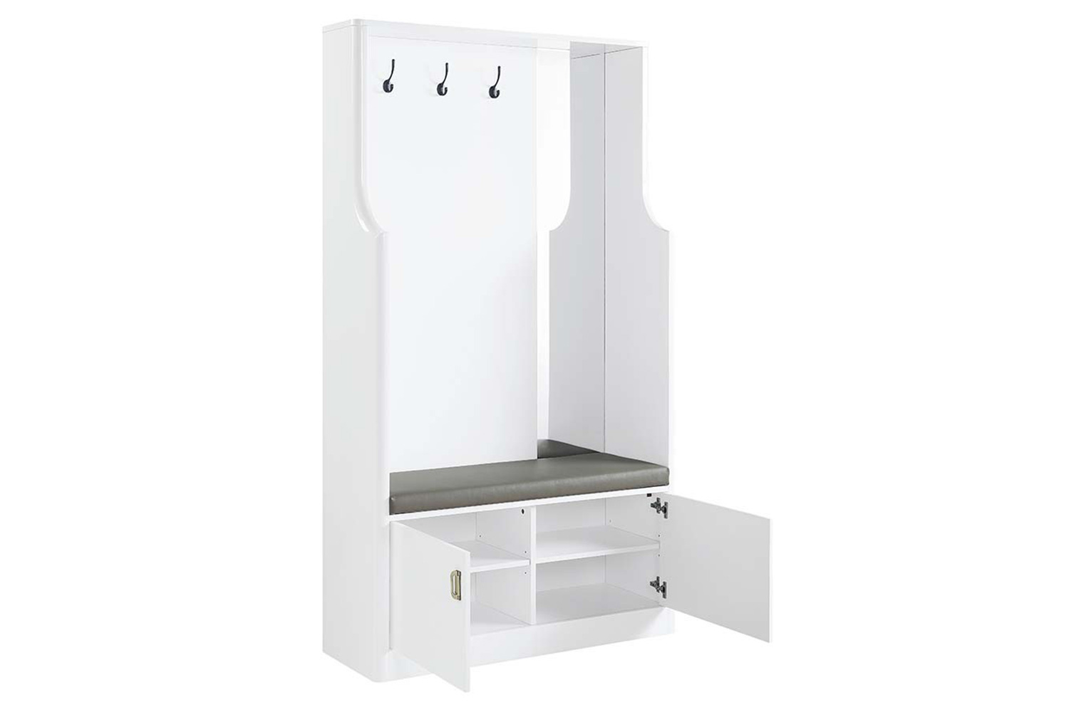 ACME - Buck II Hall Tree in White High Gloss