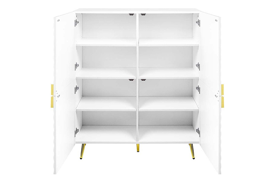 ACME Gaines Accent Cabinet - White High Gloss Finish