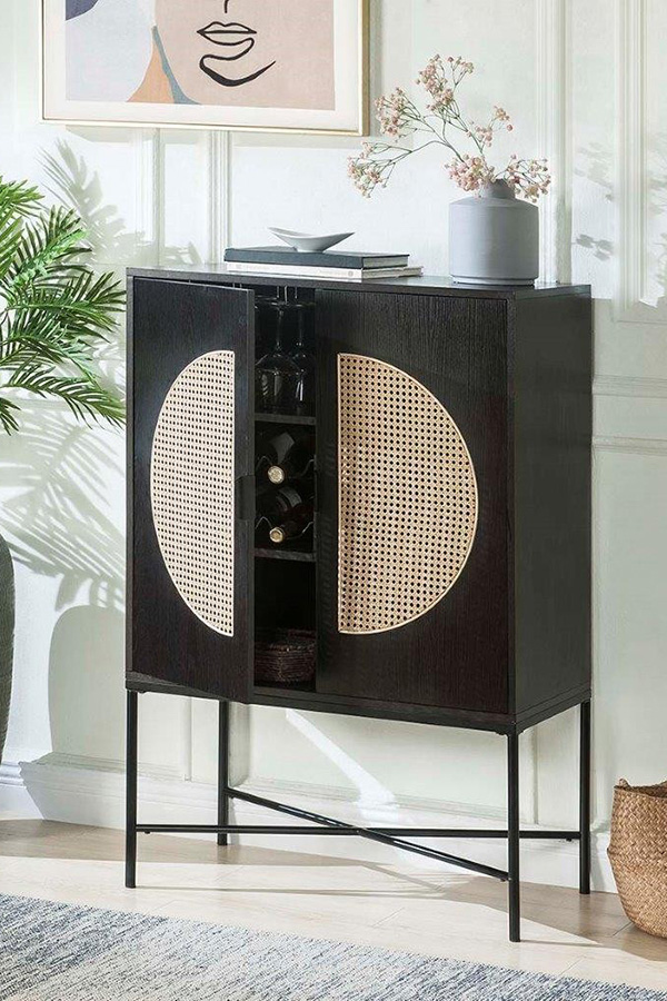ACME - Colson Wine Cabinet in Black