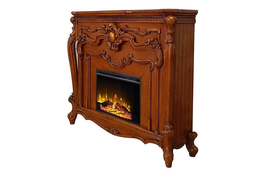 ACME Picardy Fireplace - Honey Oak Finish