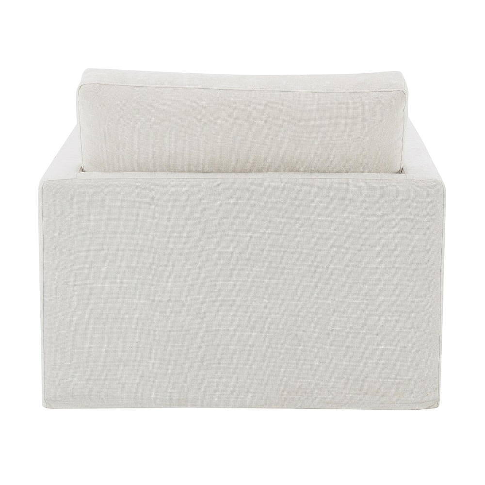 ACME Frederick Swivel Chair with Pillow - Ivory