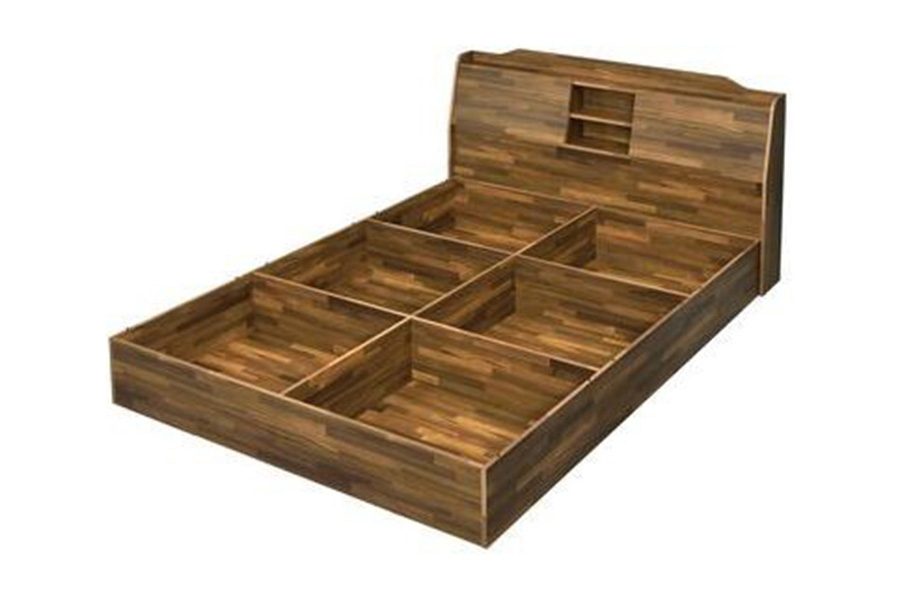 ACME - Hestia Queen Bed with Storage in Walnut