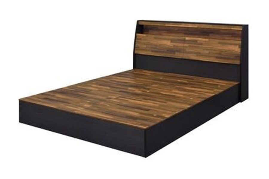 ACME - Eos Queen Bed with Storage in Walnut/Black