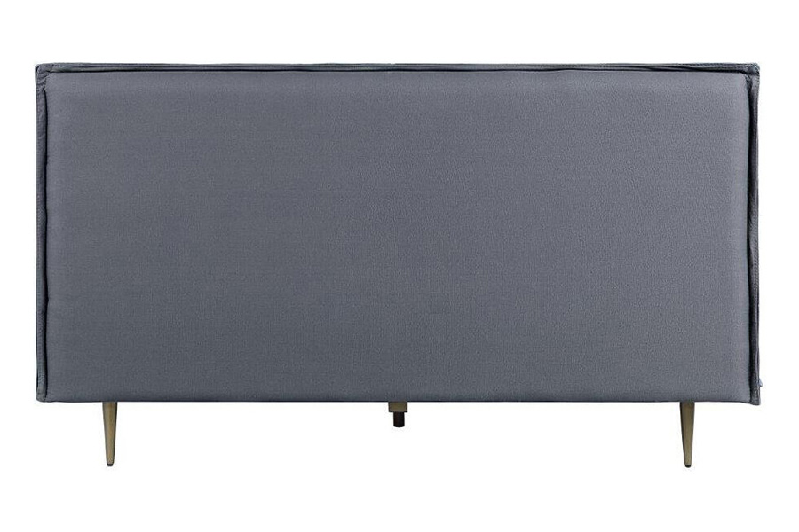 ACME Metis Bed - Gray Top Grain Leather, Queen Size