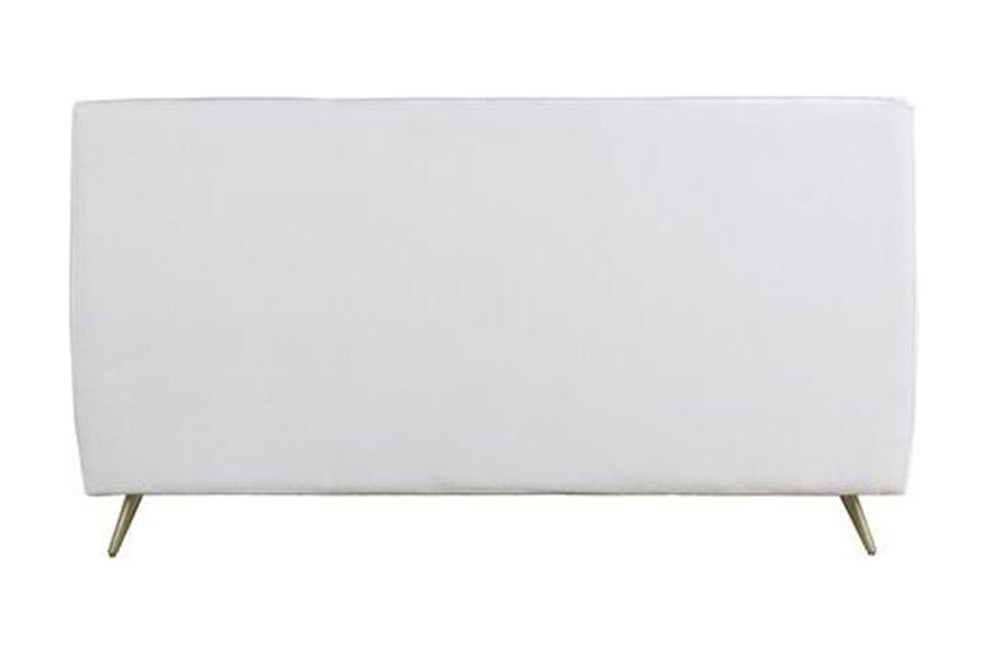ACME Doris Bed - Vintage White Top Grain Leather, Queen Size