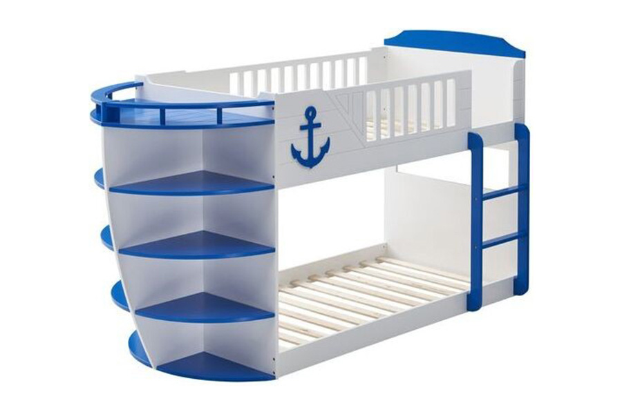 ACME - Neptune Twin Over Twin Bunk Bed with Storage Shelves