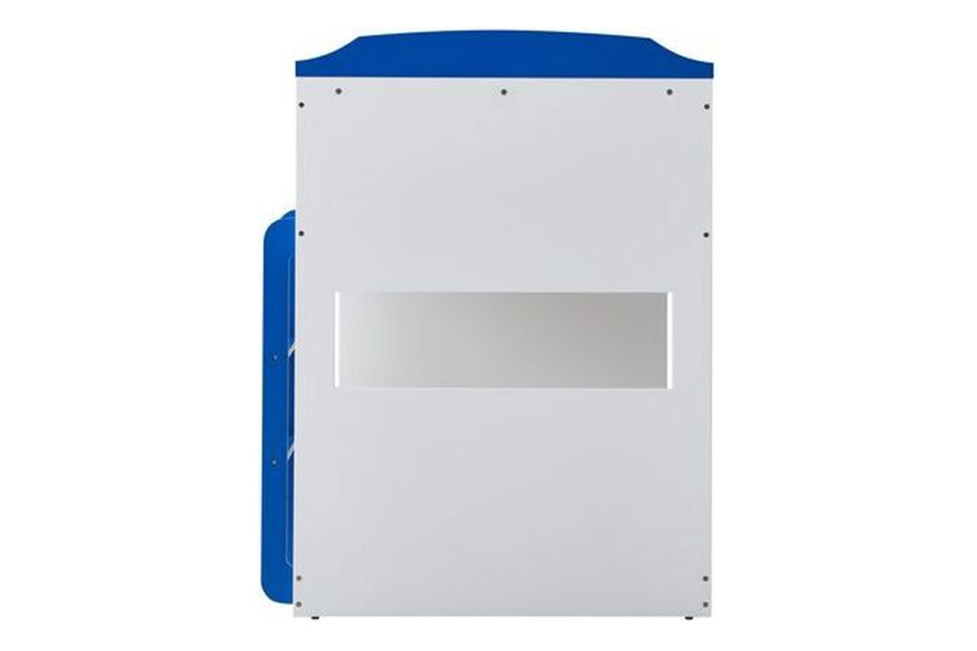 ACME Neptune Twin Over Twin Bunk Bed with Storage Shelves - Sky Blue Finish
