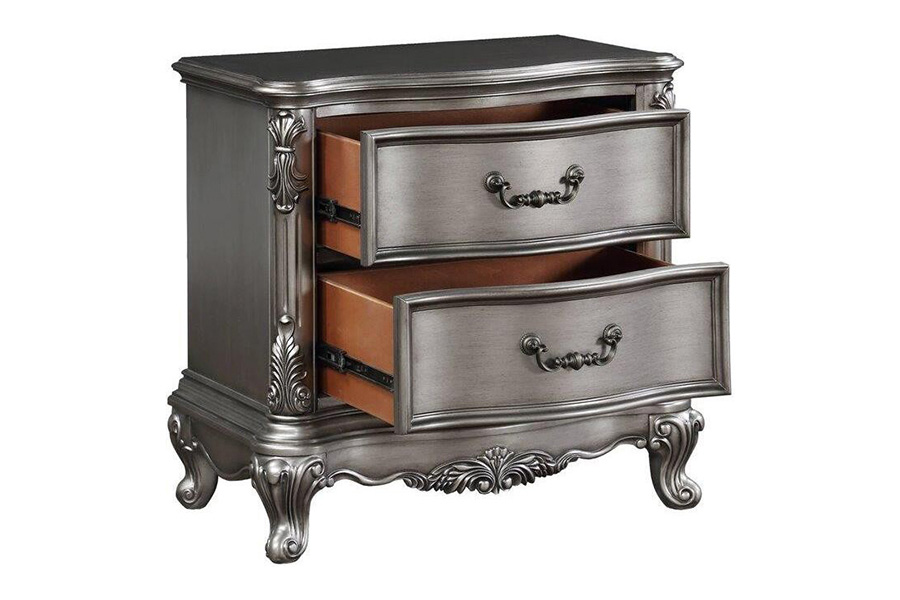ACME - Ariadne Nightstand in Antique Platinum