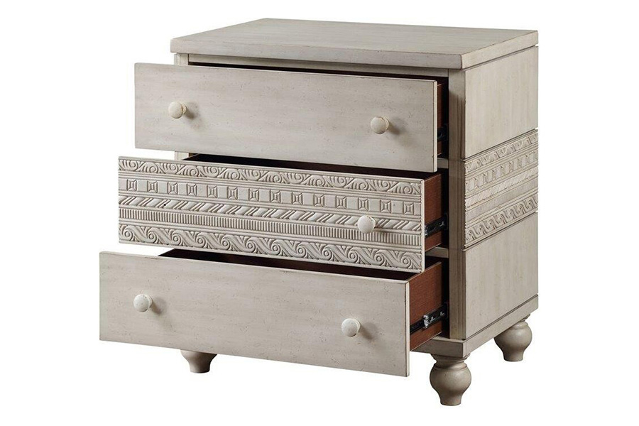 ACME - Roselyne Nightstand in Antique White