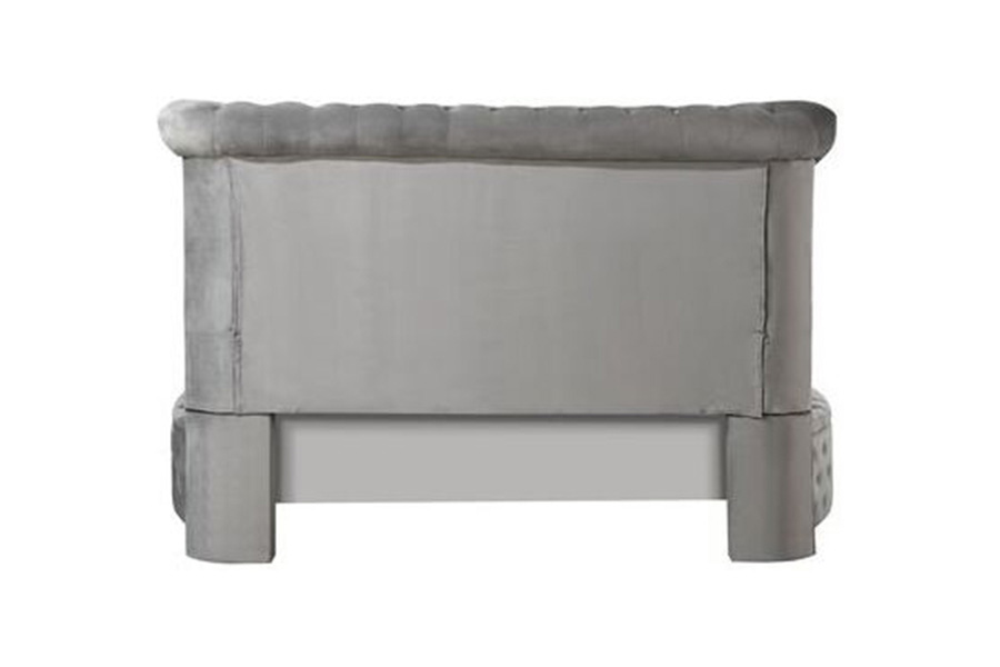 ACME Gaiva Eastern King Bed with Storage - Gray Velvet
