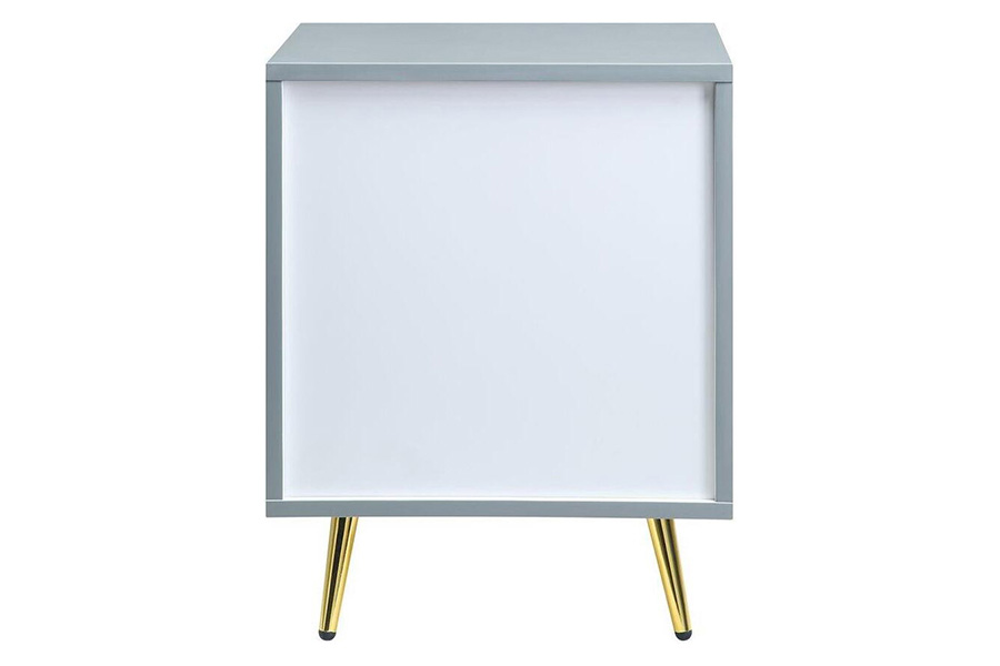 ACME Gaines Nightstand - Gray High Gloss Finish