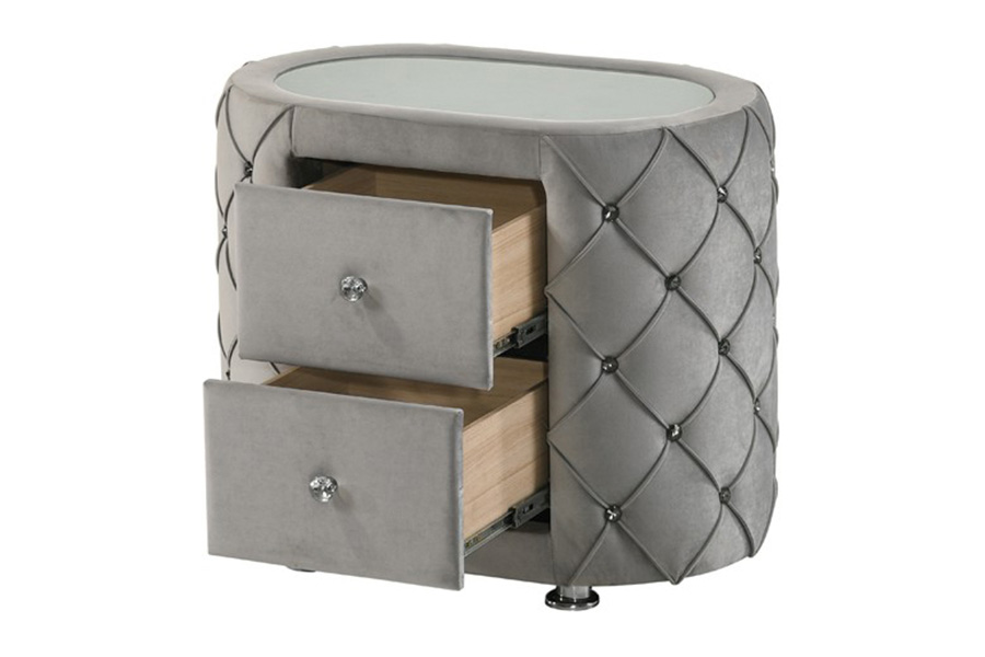 ACME - Perine Nightstand in Gray