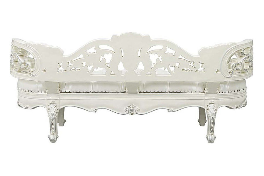 ACME - Adara Bench in Pearl White/Antique White