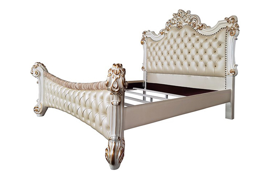 ACME Vendom Bed - Antique Pearl Finish, California King Size