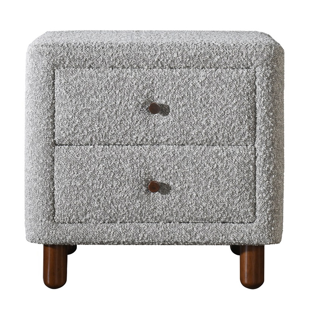 ACME - Cleo Nightstand in Gray Boucle