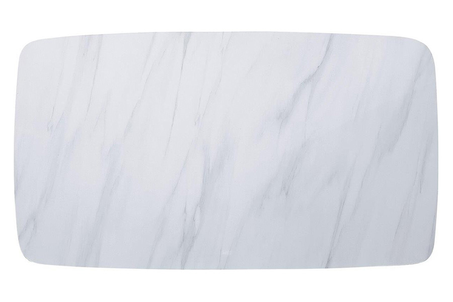 ACME - Madan Dining Table with Marble Top in Marble Top/Weathered Gray