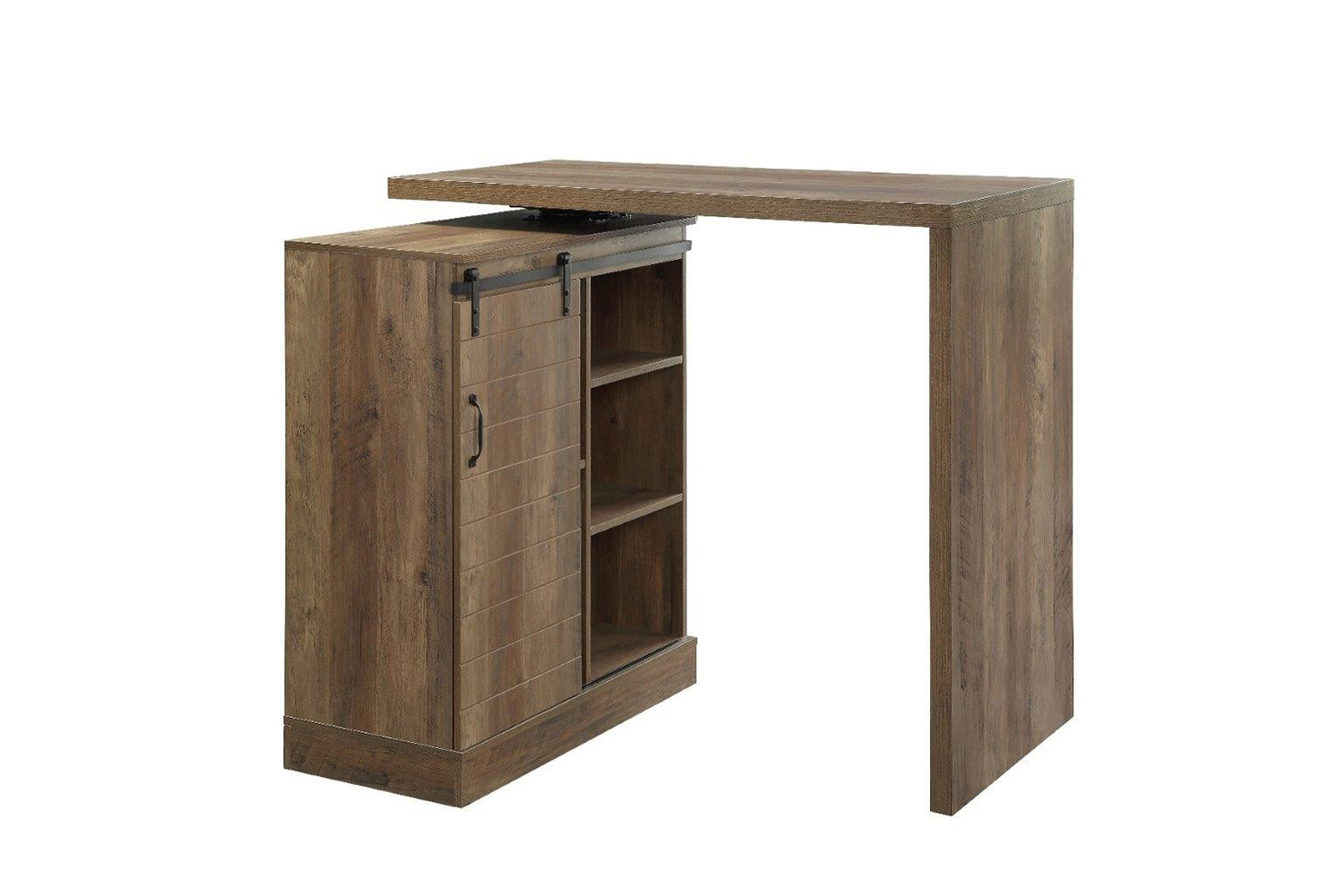 ACME - Quillon Bar Table in Rustic Oak
