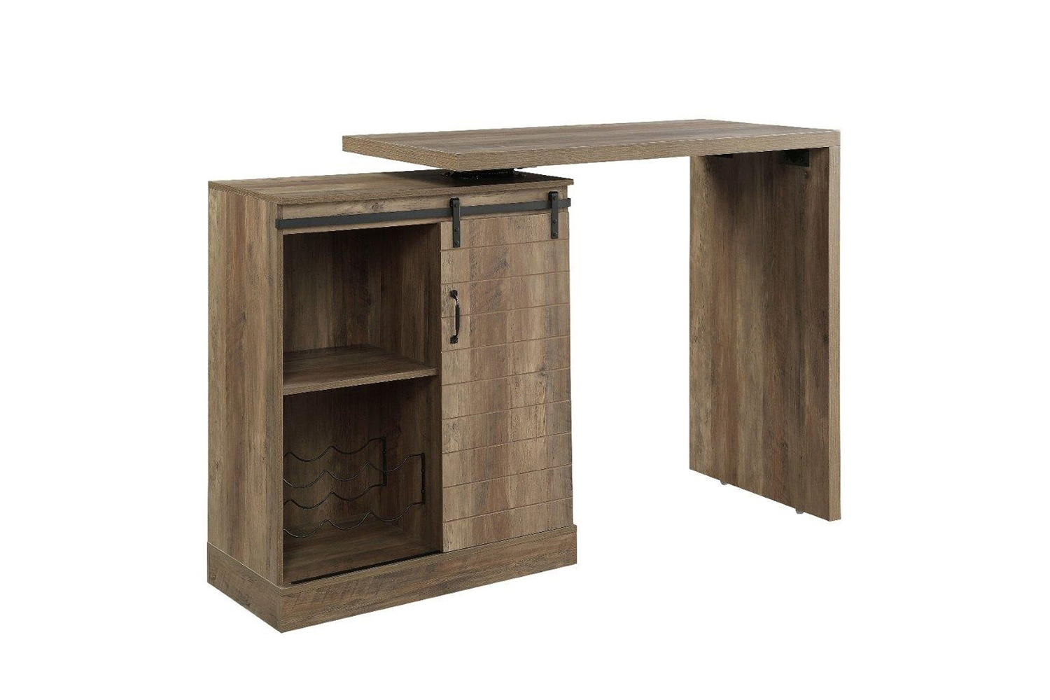 ACME - Quillon Bar Table in Rustic Oak
