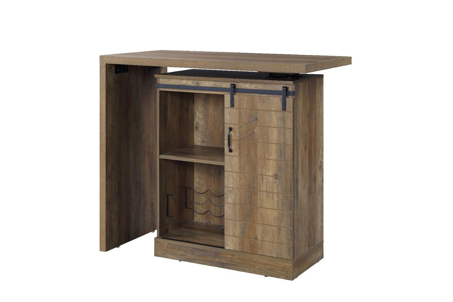 ACME - Quillon Bar Table in Rustic Oak