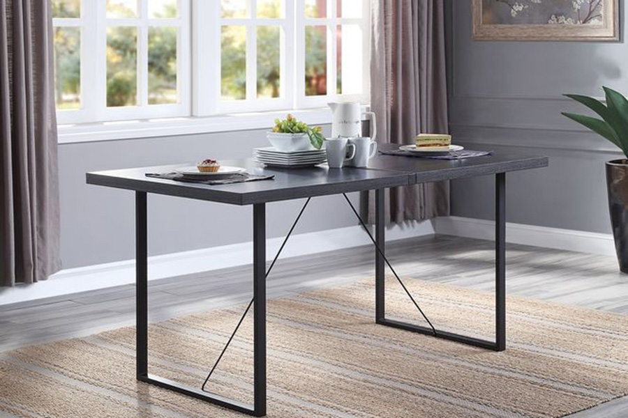 ACME - Nakula Dining Table in Gray Oak/Black