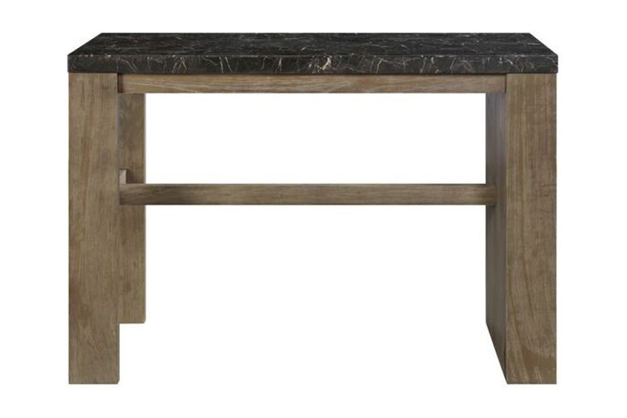 ACME - Charnell Counter Heigh Table in Marble Top/Oak