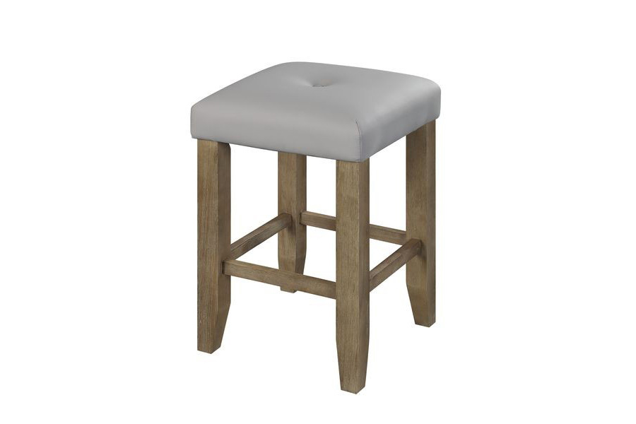 ACME - Charnell Counter Height Stool (Set-2) in Gray/Oak