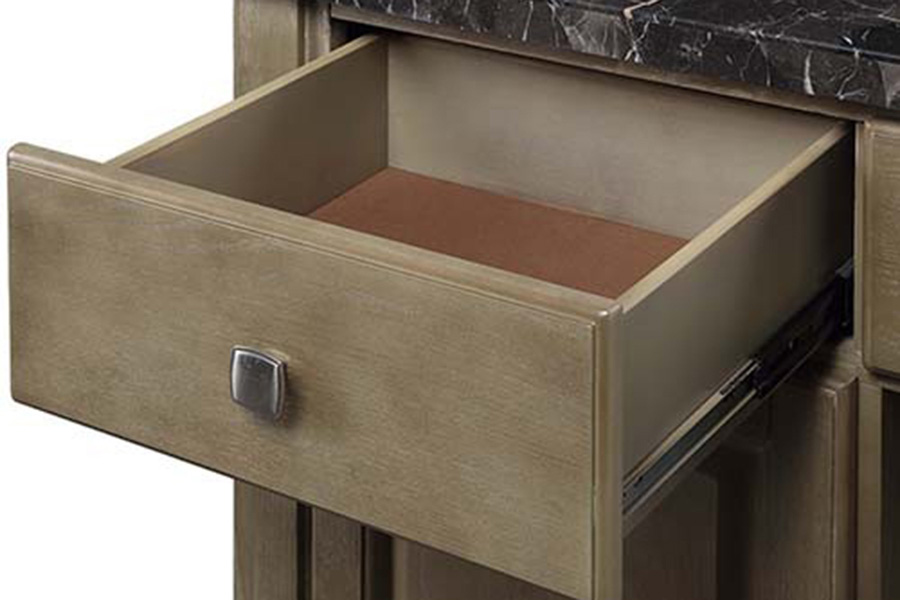 ACME - Charnell Server in Marble Top/Oak