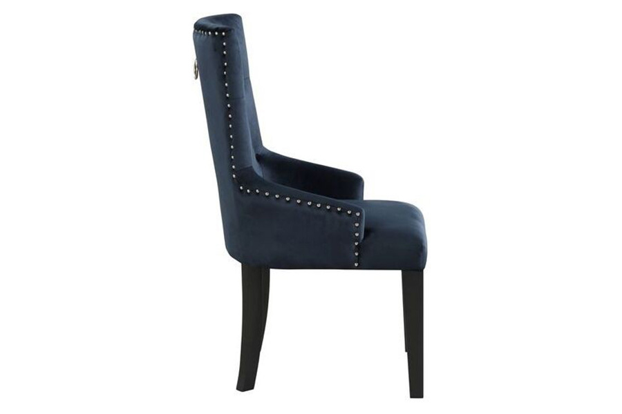 ACME Varian II Side Chair - Dark Navy/Black