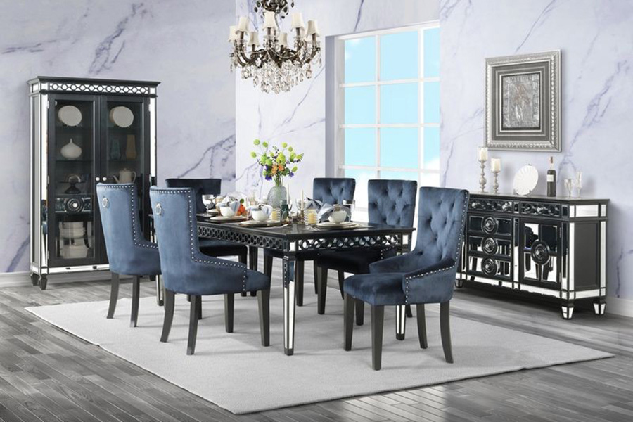 ACME - Varian II Curio in Mirrored/Black