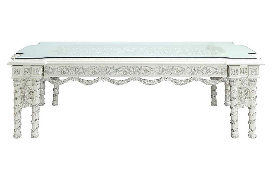 ACME - Vanaheim Dining Table in Antique White