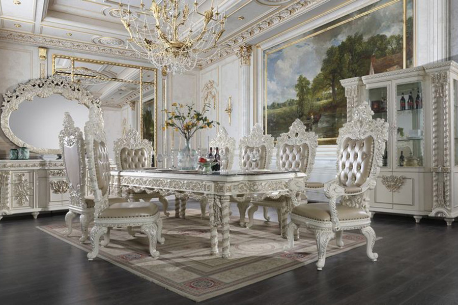 ACME - Vanaheim Dining Table in Antique White
