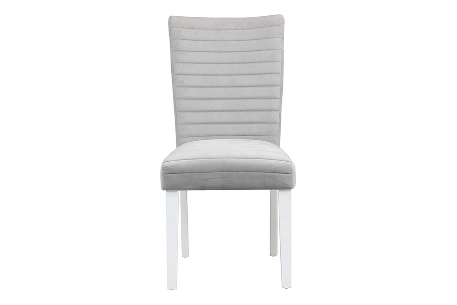 ACME - Elizaveta Side Chair (Set-2) in Gray/White High Gloss